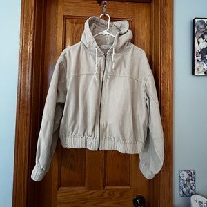 Corduroy zip up hoodie
